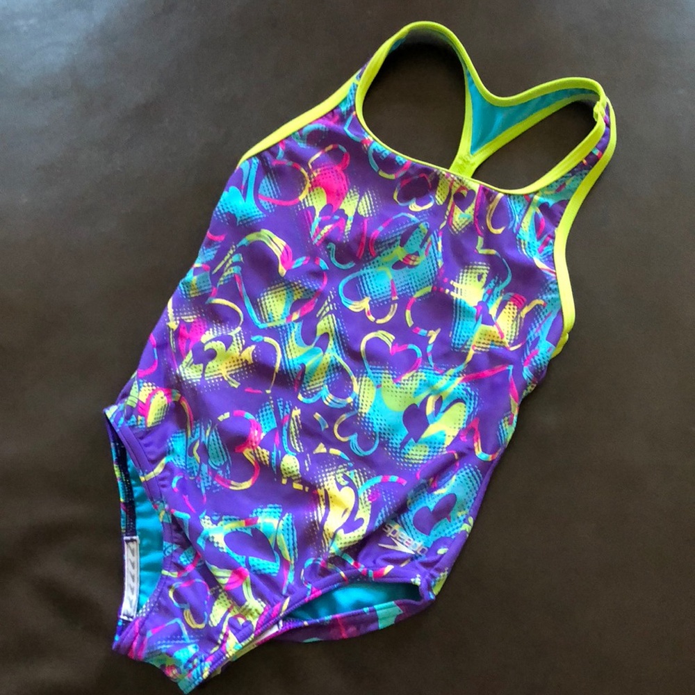 Girl’s speedo one-piece athletic swim suit